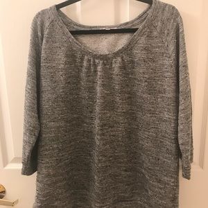 Gap Grey Textured Scoopneck “Sweatshirt” Size XL